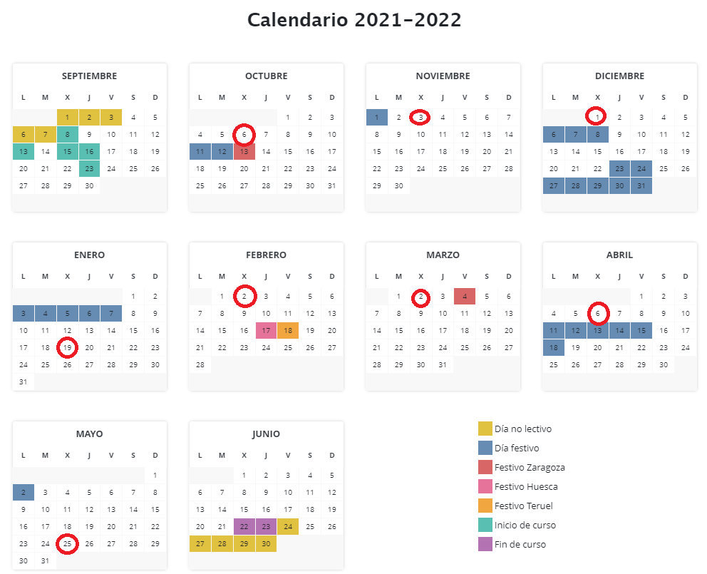 CalendarioEscolar Aragon 2021 2022 definitivo